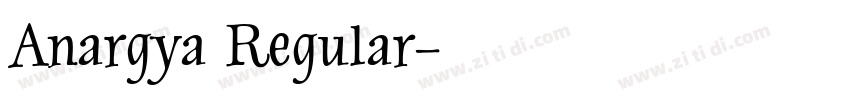 Anargya Regular字体转换